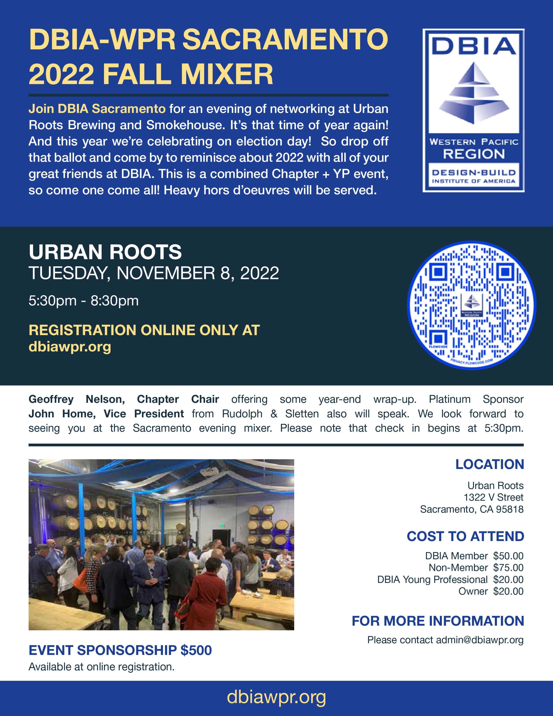 Fall Mixer (Sacramento) DesignBuild Institute of America Western Pacific